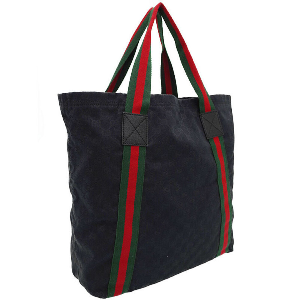 Gucci GG Tote Original Web Black Canvas